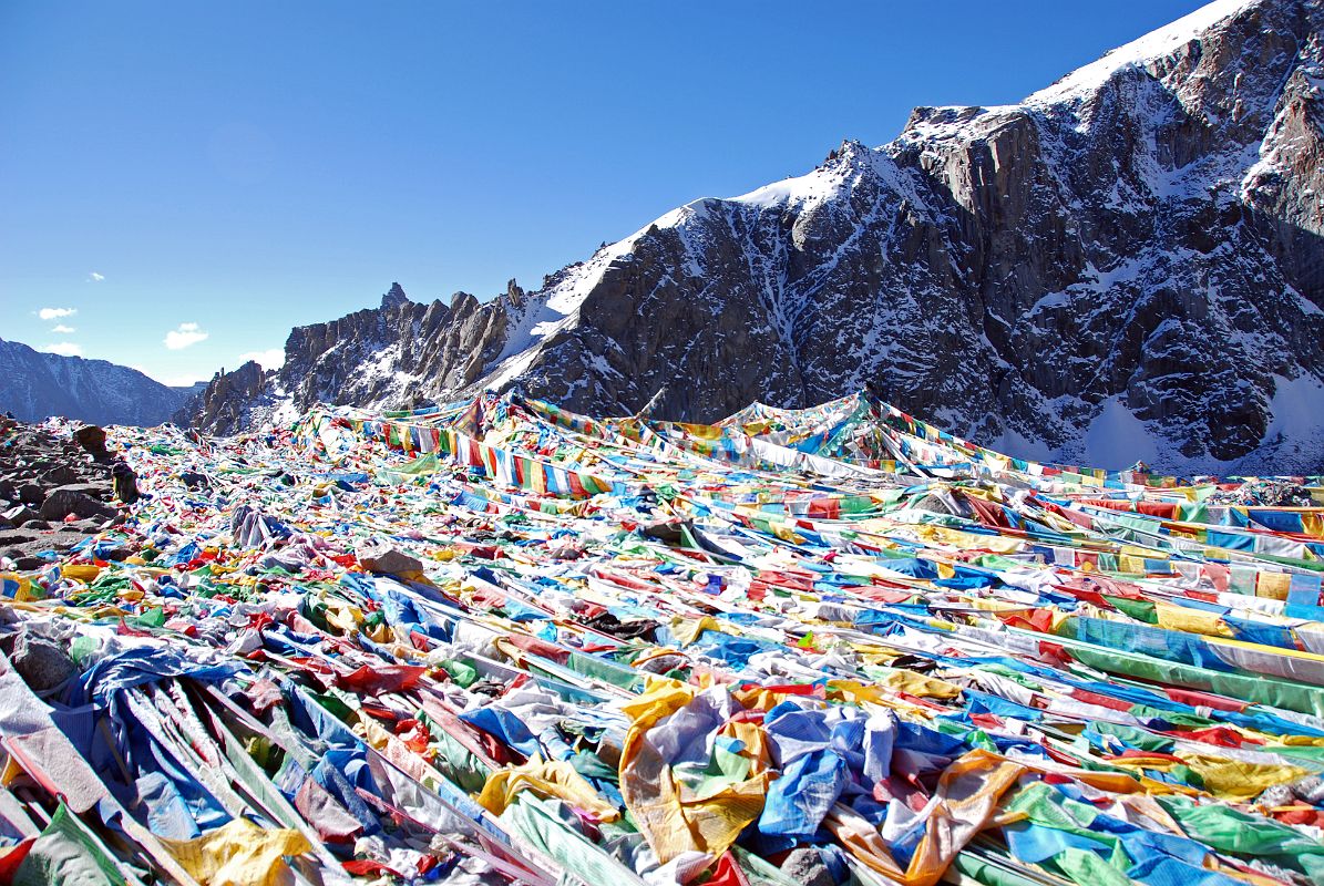 52 Dolma La Is Covered With Prayer Flags On Mount Kailash Outer Kora The Dolma La (5653m) is absolutely covered with prayer flags. The crossing over this pass represents a transition from the former life to a new one with all of the previous sins forgiven by the compassionate Goddess of Mercy, Dolma (Tara).